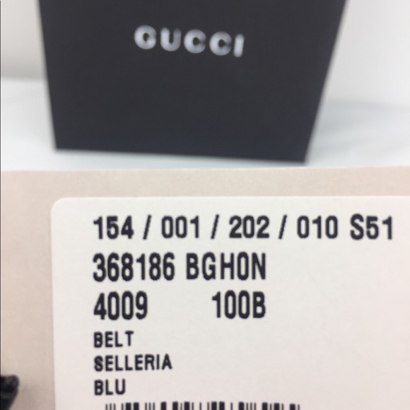 🐝Gucci Navy Blue Interlock Belt🖤 - Picture 5 of 6